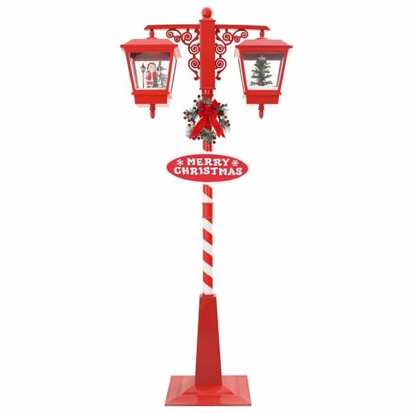 Weihnachtsstraßenlampe mit 2 Laternen Rot 80 x 40,5 x 188 cm