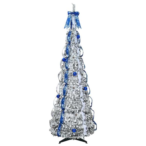 Künstlicher Weihnachtsbaum mit 150 LEDs Grün 180 cm PVC