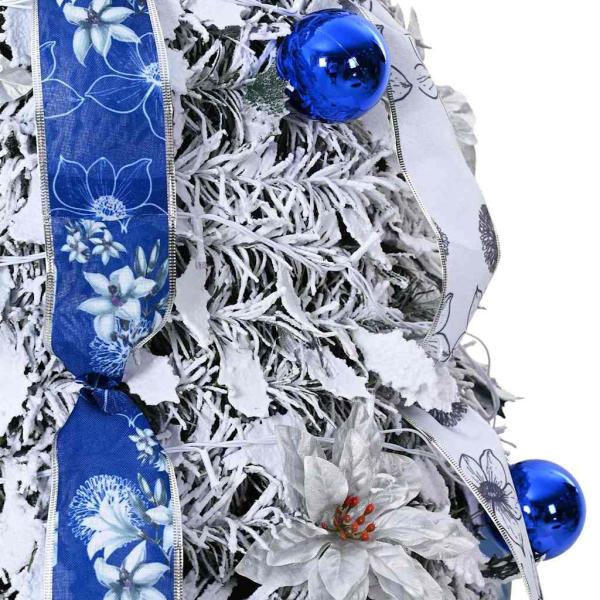 Künstlicher Weihnachtsbaum mit 150 LEDs Grün 180 cm PVC