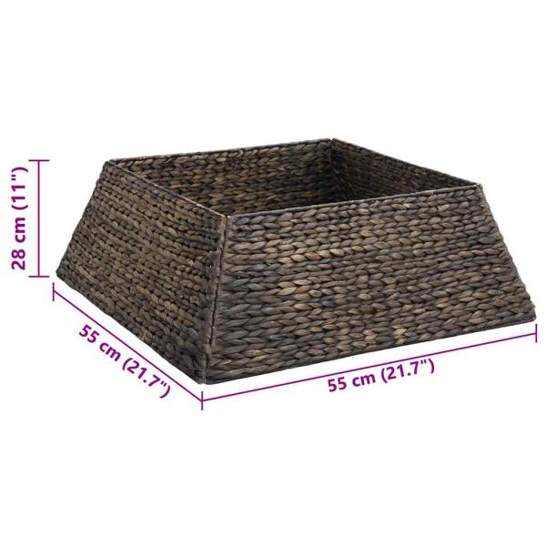 Weihnachtsbaumkragen Schwarz 70 x 70 x 28 cm Wasserhyazinthe