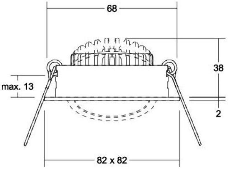 Brumberg BB05 LED-Einbaustrahler, 230VAC, 50Hz, 6W, 38°, 630lm, 3000K, quadratisch, schwenkbar, weiß (38365173)