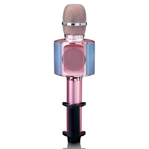 Bluetooth® Karaoke-Mikrofon mit Lautsprecher und Beleuchtung Pink