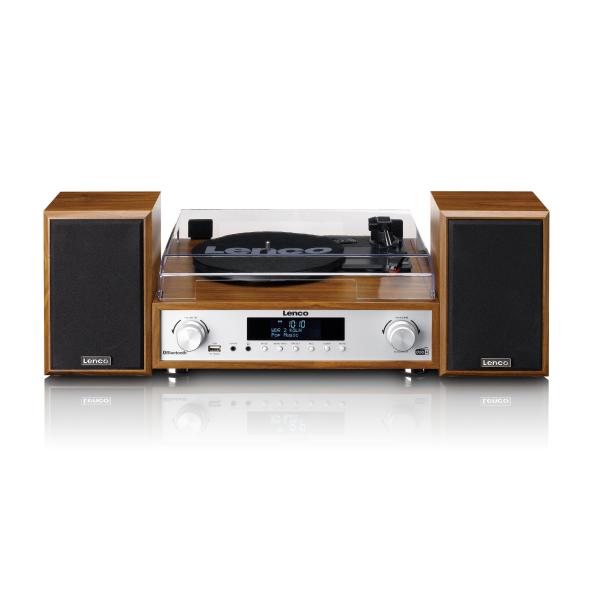 HiFi-Stereoanlage mit Plattenspieler, DAB+/FM-Radio und Bluetooth® Wood