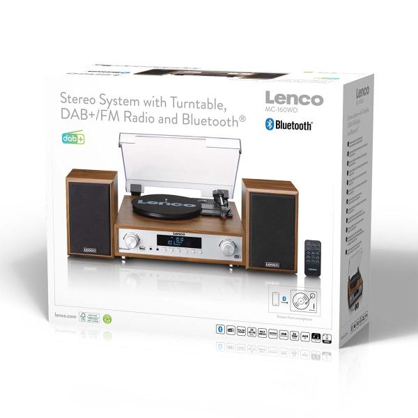 HiFi-Stereoanlage mit Plattenspieler, DAB+/FM-Radio und Bluetooth® Wood