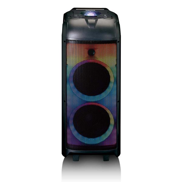 ARDEBO.de - PA mit voller LED-Frontbeleuchtung und Discokugel