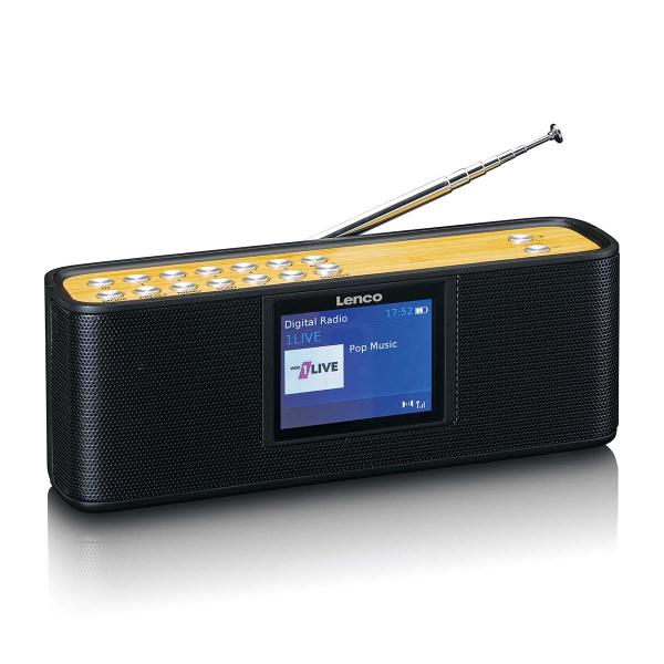 DAB/FM mit 2,4"-Farbdisplay Bluetooth®-Akku Schwarz