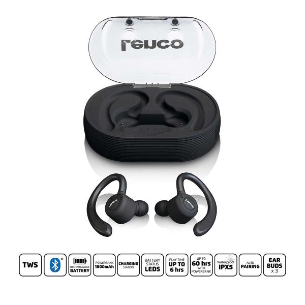 ARDEBO.de - Sport IPX5 TWS Bluetooth® Kopfhörer Schwarz