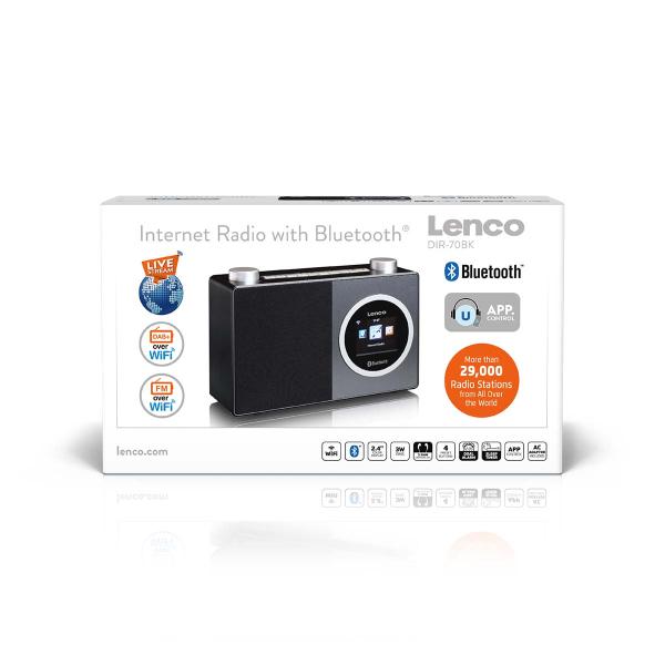 Internetradio mit Farbdisplay und Bluetooth® Schwarz
