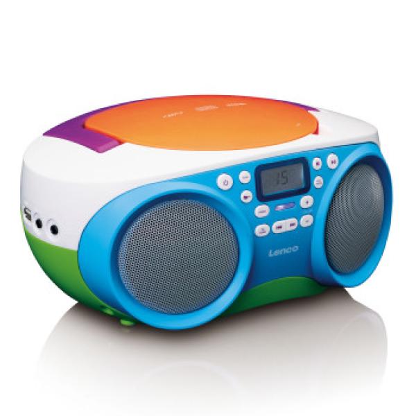 Tragbares FM-Radio und CD/USB-Spieler Mehrfarbig