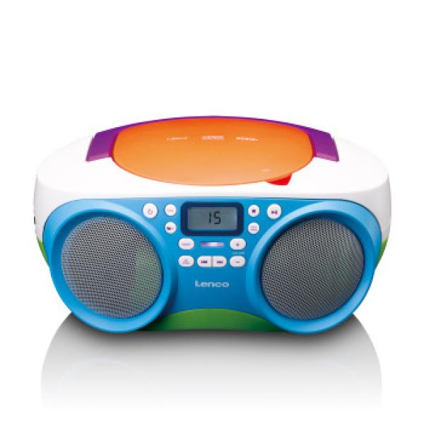 Tragbares FM-Radio und CD/USB-Spieler Mehrfarbig