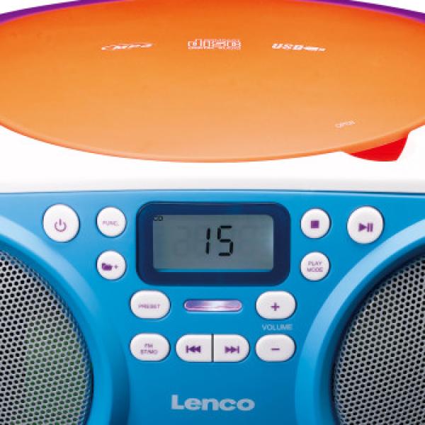 Tragbares FM-Radio und CD/USB-Spieler Mehrfarbig