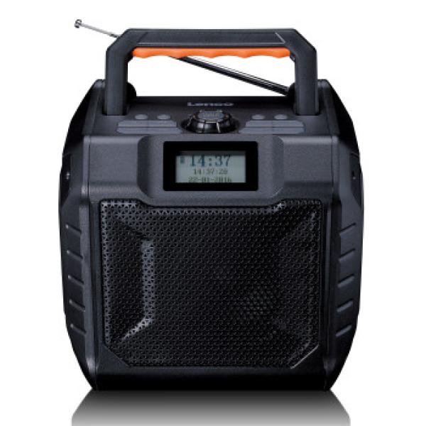 Leistungsstarkes tragbares DAB+/FM-Radio für den Außenbereich mit Bluetooth® IPX5 wasserdicht Grau