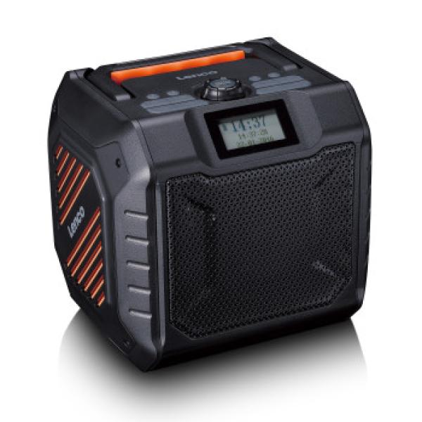 Leistungsstarkes tragbares DAB+/FM-Radio für den Außenbereich mit Bluetooth® IPX5 wasserdicht Grau