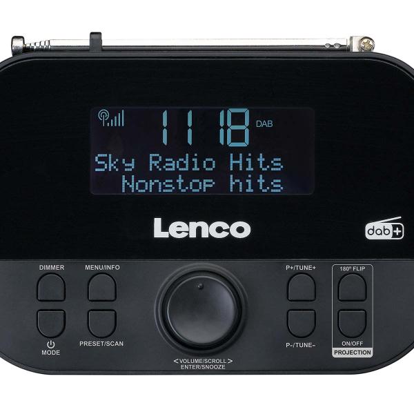 DAB+, FM Radiowecker mit Projektion