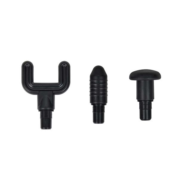 Wiederaufladbare Massagepistole 4 Köpfe Schwarz