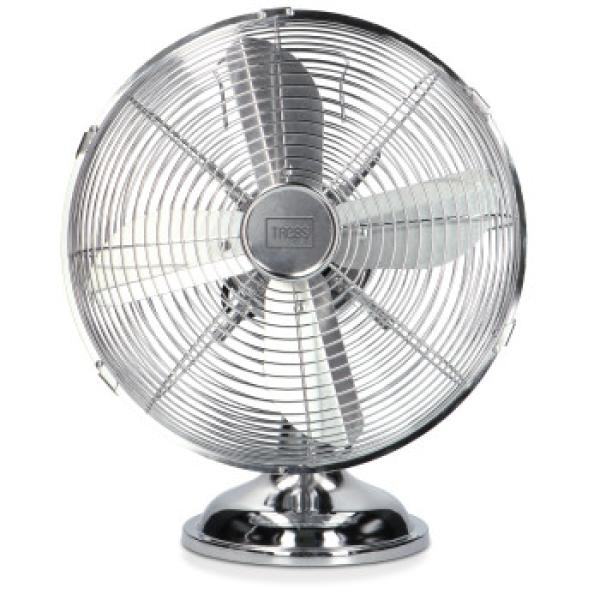 ARDEBO.de - Trebs Tischventilator Metall 12 Zoll Silber