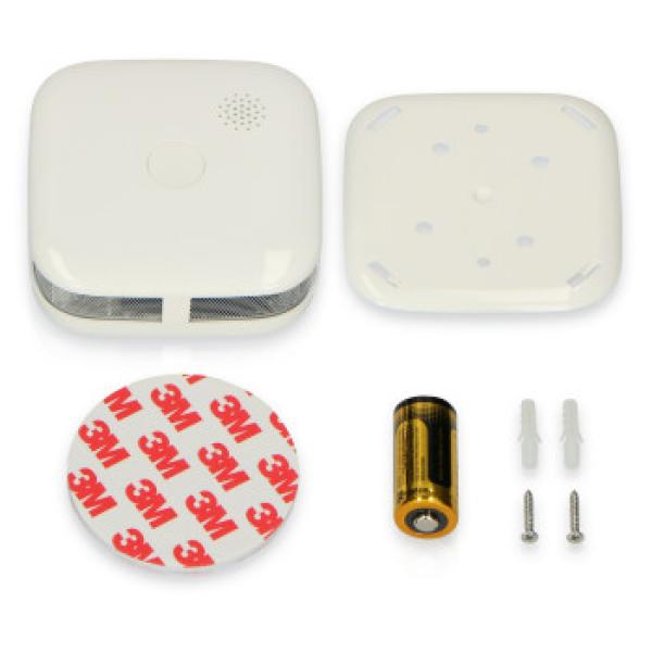 Rauchmelder mit kompaktem Design mit 10 Jahren Batterie und Garantie