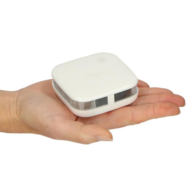 Rauchmelder mit kompaktem Design mit 10 Jahren Batterie und Garantie
