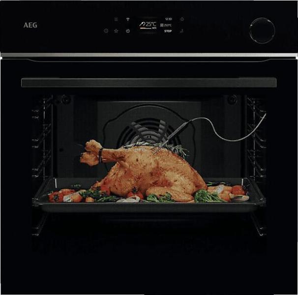 ARDEBO.de AEG TR7PB63ZSB A+ Einbaubackofen, 60 cm breit, 72 L, Pyrolyse, WLAN, SteamCrisp, Kerntemperatursensor, 19 Beheizungsarten, schwarz