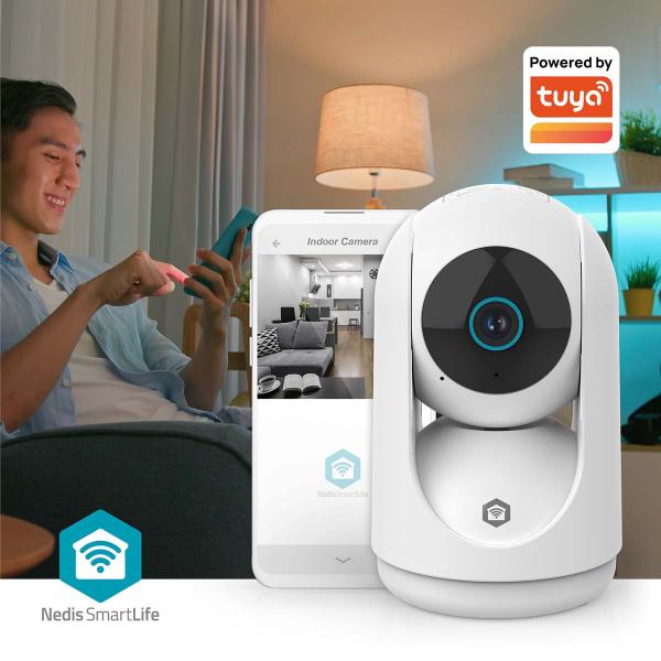 SmartLife Innenkamera | 3MP Full HD 1296p | Pan tilt | Cloud Storage (optional) / microSD (not enthalten) / Onvif | mit Bewegungssensor | Nachtsicht | Weiss
