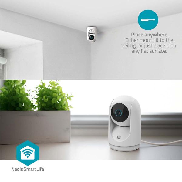 SmartLife Innenkamera | 3MP Full HD 1296p | Pan tilt | Cloud Storage (optional) / microSD (not enthalten) / Onvif | mit Bewegungssensor | Nachtsicht | Weiss