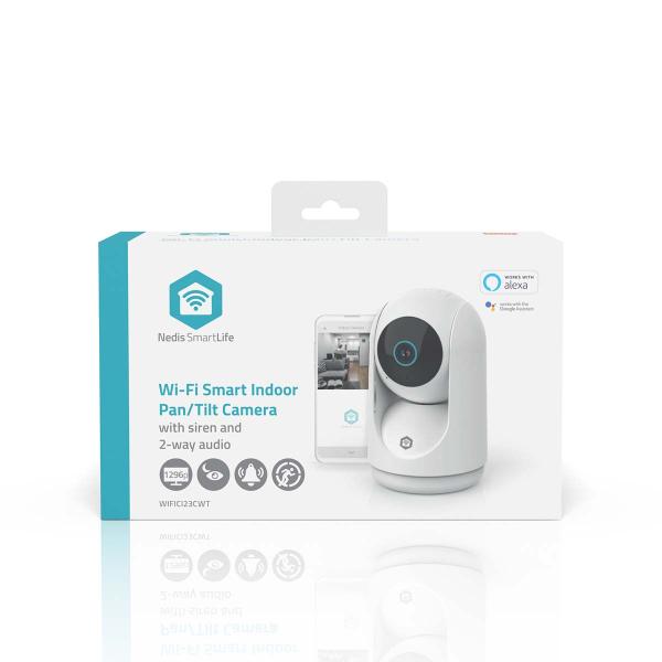 SmartLife Innenkamera | 3MP Full HD 1296p | Pan tilt | Cloud Storage (optional) / microSD (not enthalten) / Onvif | mit Bewegungssensor | Nachtsicht | Weiss