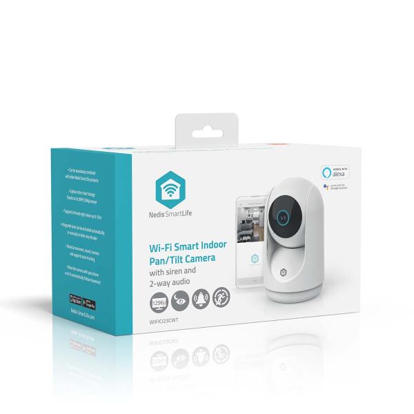 SmartLife Innenkamera | 3MP Full HD 1296p | Pan tilt | Cloud Storage (optional) / microSD (not enthalten) / Onvif | mit Bewegungssensor | Nachtsicht | Weiss