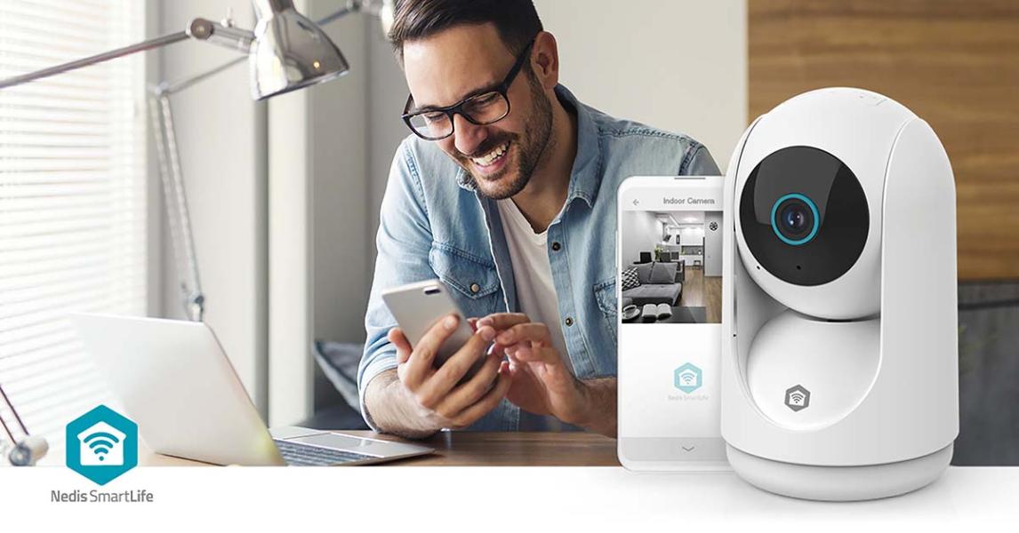 SmartLife Innenkamera | 3MP Full HD 1296p | Pan tilt | Cloud Storage (optional) / microSD (not enthalten) / Onvif | mit Bewegungssensor | Nachtsicht | Weiss