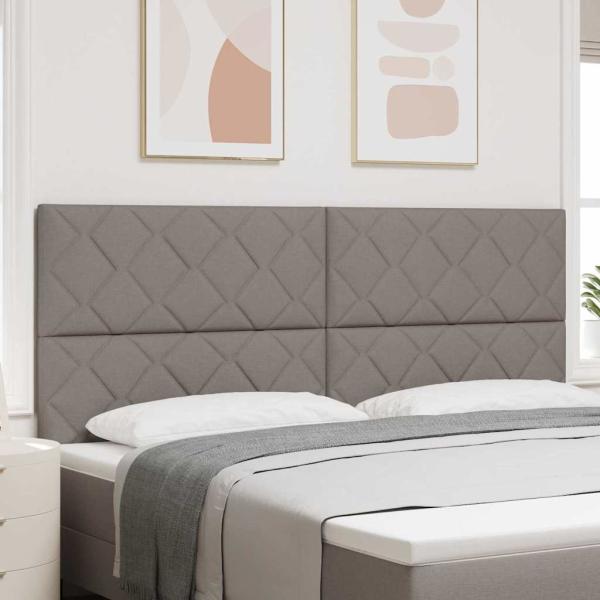 ARDEBO.de - Stoffkopfteil Geometrisch mit Kopfteil Taupe 200 cm Stoff