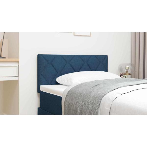 Kopfteil mit LED -Streifenleuchten Verstellbar Blau 90 cm Stoff