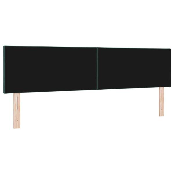 LED Kopfteil mit LED -Streifenleuchten Dunkelgrün 180 cm Samt