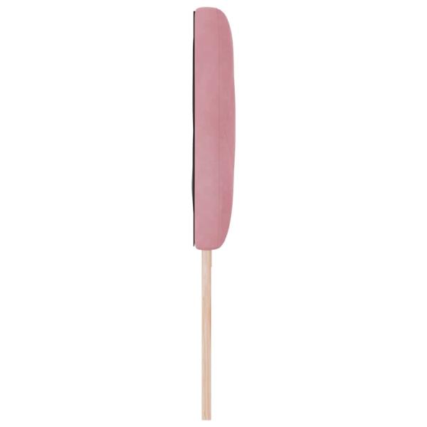 LED Kopfteil mit LED -Streifenleuchten Rosa 200 cm Samt