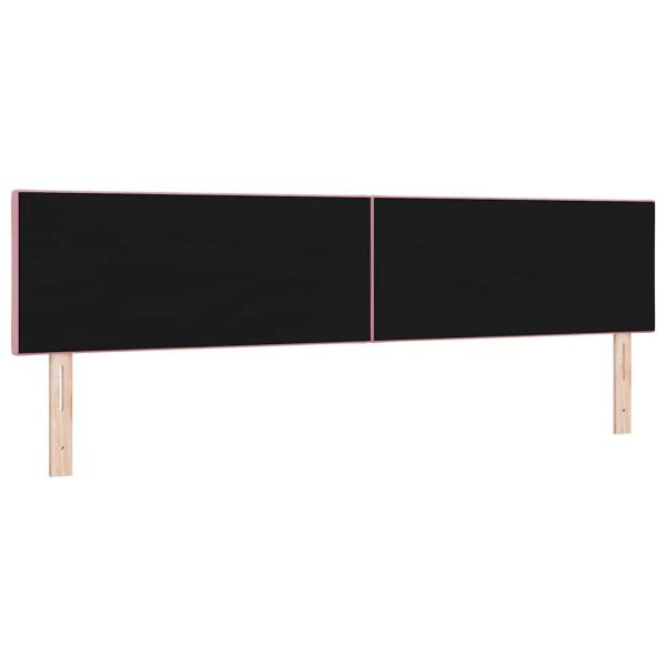 LED Kopfteil mit LED -Streifenleuchten Rosa 200 cm Samt