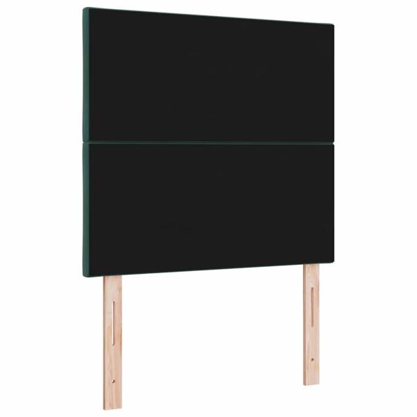 LED Kopfteil mit LED -Streifenleuchten Dunkelgrün 90 cm Samt