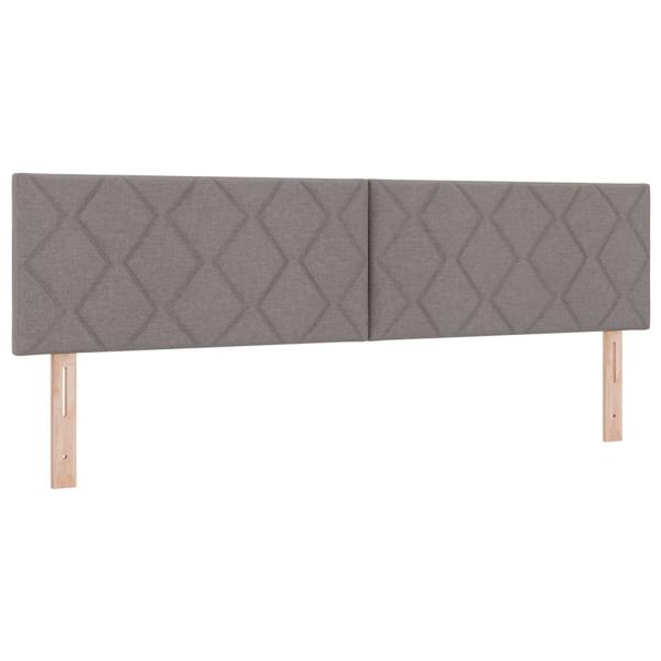 Boxspringbett mit Matratze Creme 90x200 cm Stoff Taupe