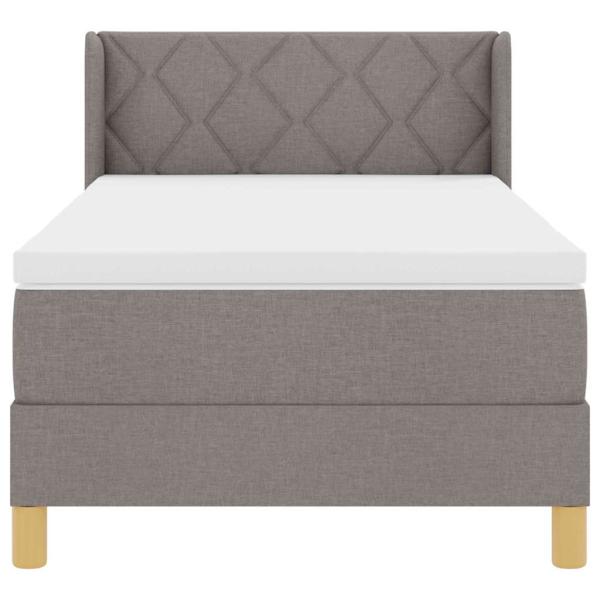 Boxspringbett mit Matratze mit Kopfteil Taupe 90 x 190 cm Stoff