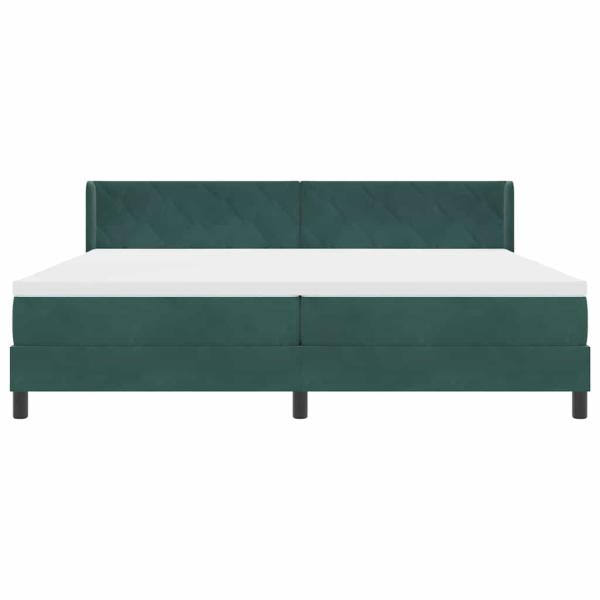 Boxspringbett mit Matratze Schwarz 100x200 cm Velvet Dunkelgrün