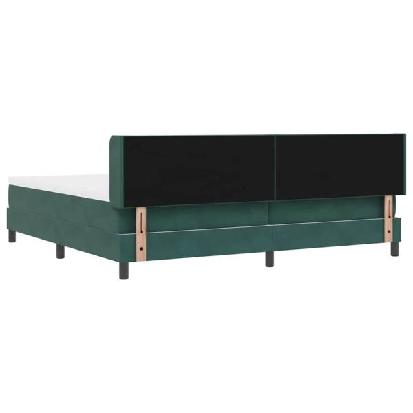Boxspringbett mit Matratze Schwarz 100x200 cm Velvet Dunkelgrün