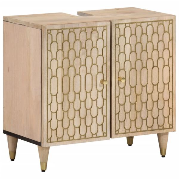 ARDEBO.de - Waschbeckenunterschrank 62x33x58 cm Massivholz Mango