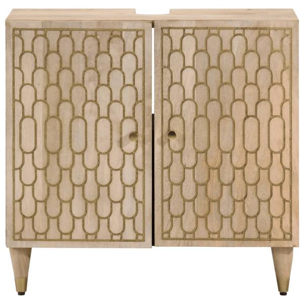 Waschbeckenunterschrank 62x33x58 cm Massivholz Mango