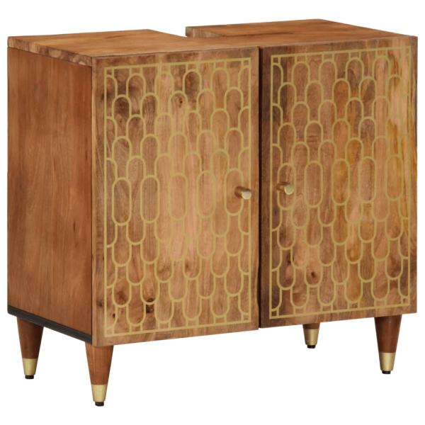 ARDEBO.de - Waschbeckenunterschrank 62x33x58 cm Massivholz Mango