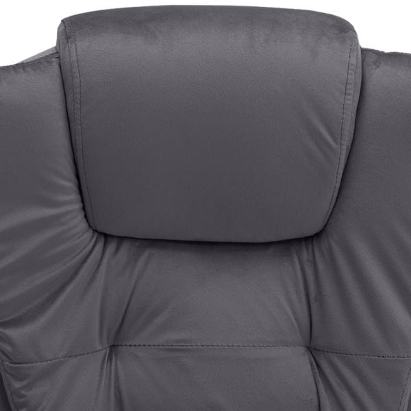 Bürostuhl Dunkelgrau Samt