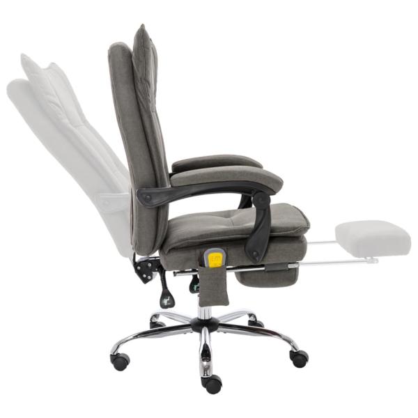 Massage-Bürostuhl Grau Stoff