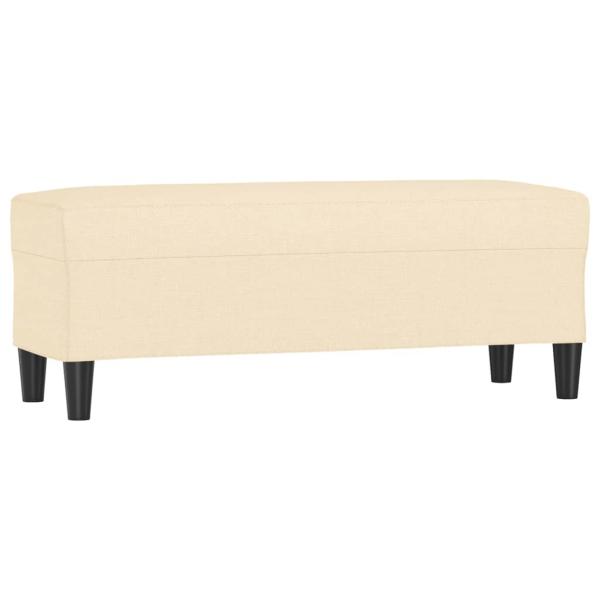 Sitzbank Creme 100x35x41 cm Stoff