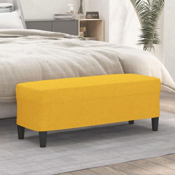 ARDEBO.de - Sitzbank Hellgelb 100x35x41 cm Stoff