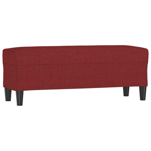Sitzbank Weinrot 100x35x41 cm Stoff
