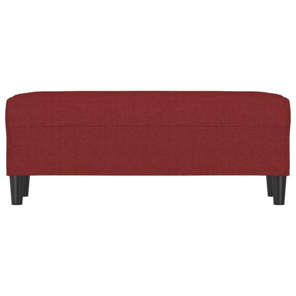 Sitzbank Weinrot 100x35x41 cm Stoff
