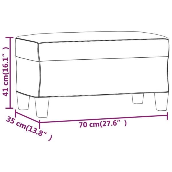 Sitzbank Hellgelb 70x35x41 cm Stoff