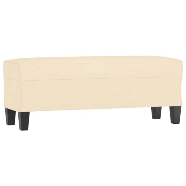 Sitzbank Creme 100x35x41 cm Stoff