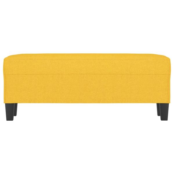 Sitzbank Hellgelb 100x35x41 cm Stoff